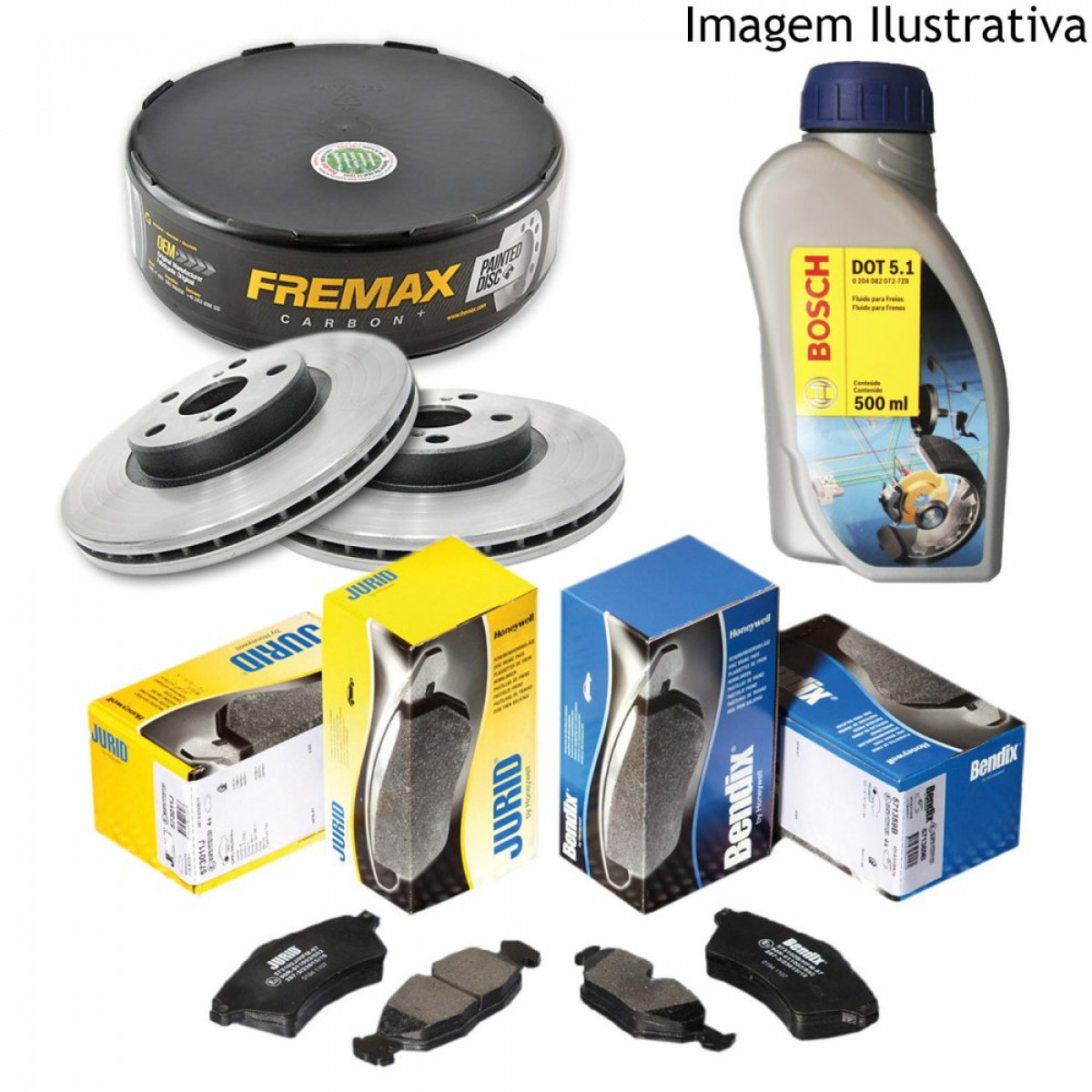 Freio Discos Pastilhas Fluido Renault Fluence Gt 2013/ (Kit Dianteiro)