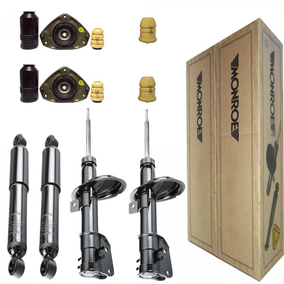 4 Amortecedores Monroe + Kits Fiat Marea Weekend SX 2.0 1998/1999