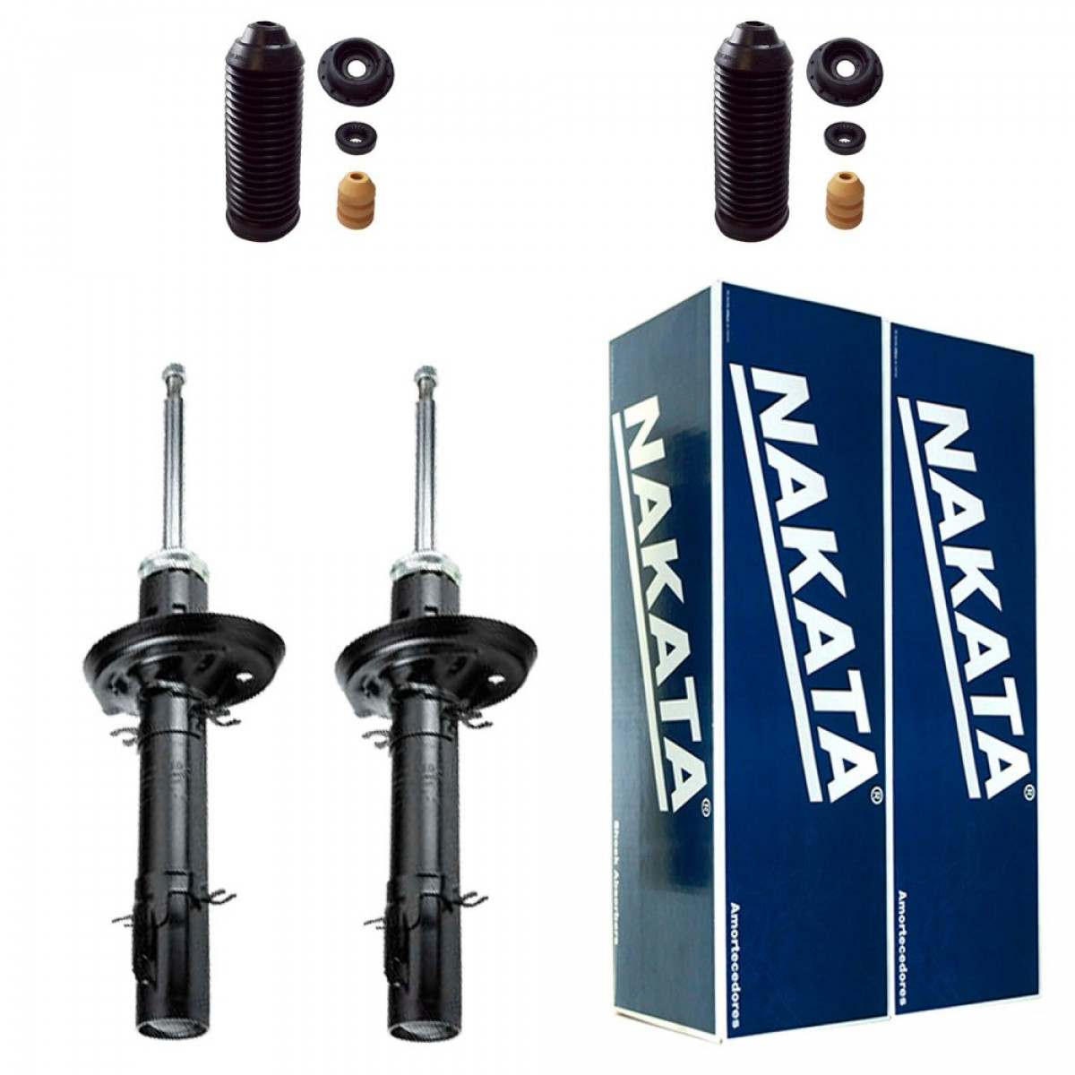 2 Amortecedores Nakata + Kit Vw New Beetle 2004/2012