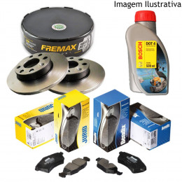 Freio Discos Pastilhas Fluido Ford Focus 1.8 16v 01/03 (Kit Traseiro)